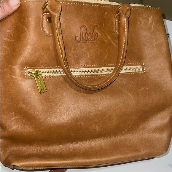Sseko Convertable Shopper Bag in Caramel Leather - Picture 3 of 10